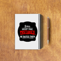 NotePad | A5 Size | Digital Print | 120 Pages | Unisex | Personalized | Bold Typography | Humor | Relationships | Casual | Amusing - back_3 - White - mockup 6