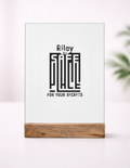 Acrylic Photo Frame | 5x7 Tabletop Display | UV Printed Acrylic & Wood Stand | Personalized Gift & Home Decor | Personalized | Typography-focused | Trust | Friendship | Reassuring - front_1 - mockup 2