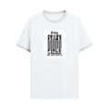 Ringer T-shirt | Unisex Regular Fit | 100% Cotton DTF/DTG | Contrast Rib Neck Bio Washed Pre-Shrunk | Adults | Personalized | DTF | Typography-focused | Trust | Friendship | Reassuring - front - White Black - mockup 1