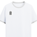 Ringer T-shirt | Unisex Regular Fit | 100% Cotton DTF/DTG | Contrast Rib Neck Bio Washed Pre-Shrunk | Adults | Personalized | DTF | Typography-focused | Trust | Friendship | Reassuring - right pocket - White Black - mockup 4