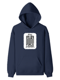 Pullover Hoodie | Unisex Regular Fit | Tri-Layer Cotton Blend | DTG Print Ready | Adults | Personalized | DTG | Typography-focused | Trust | Friendship | Reassuring - front - Navy Blue - mockup 1