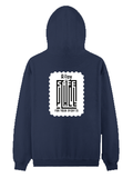 Pullover Hoodie | Unisex Regular Fit | Tri-Layer Cotton Blend | DTG Print Ready | Adults | Personalized | DTG | Typography-focused | Trust | Friendship | Reassuring - back - Navy Blue - mockup 2