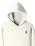 Pullover Hoodie | Unisex Regular Fit | Tri-Layer Cotton Blend | DTG Print Ready | Adults | Personalized | DTG | Typography-focused | Trust | Friendship | Reassuring - left pocket - Off White - mockup 3