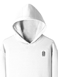 Pullover Hoodie | Unisex Regular Fit | Tri-Layer Cotton Blend | DTG Print Ready | Adults | Personalized | DTG | Typography-focused | Trust | Friendship | Reassuring - left pocket - White - mockup 3