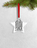 Christmas Ornaments | 3x3-inch | Acrylic UV Printed | Lightweight, Waterproof, Fade-Proof, Satin Ribbon | Unisex Adult | Personalized | Typography-focused | Trust | Friendship | Reassuring - front_Star - Star - mockup 2