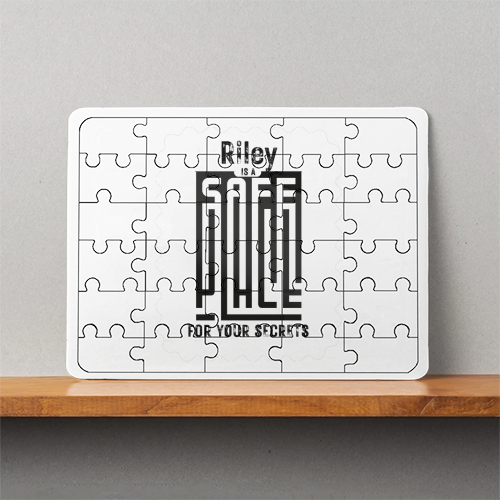 MDF Wooden Puzzles | 6x8 Inch | 30 Pieces | Durable MDF | Glossy Finish | Sublimation Print | Lightweight | Waterproof | Fade-Proof | Unisex | Personalized | Typography-focused | Trust | Friendship | Reassuring - front - White - mockup 1