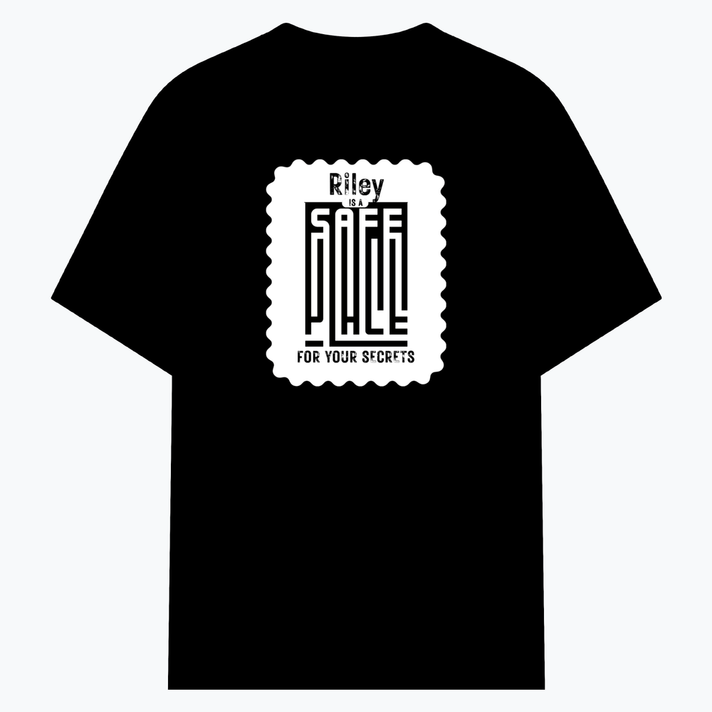 Cotton Stretch T-Shirt (Dtg) | T-Shirts | Him, Her, Unisex | Personalized | DTG | Typography-focused | Trust | Friendship | Reassuring - front - Black - mockup 1