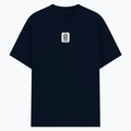 Basic T-Shirt | Unisex XS-2XL | Poly-Cotton Blend | Soft Finish & Durable | Everyday Wear | Personalized | DTG | Typography-focused | Trust | Friendship | Reassuring - front - Navy melange - mockup 1