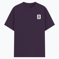 Basic T-Shirt | Unisex XS-2XL | Poly-Cotton Blend | Soft Finish & Durable | Everyday Wear | Personalized | DTG | Typography-focused | Trust | Friendship | Reassuring - left pocket - Purple melange - mockup 3