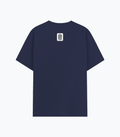 Basic T-Shirt | Unisex Fit, Sizes XS-2XL | 180 GSM Poly-Cotton Blend, DTF Ready | Bio-Wash, Silicon Finish, Durable Stitching | Adults | Personalized | DTF | Typography-focused | Trust | Friendship | Reassuring - back - Navy Blue - mockup 2