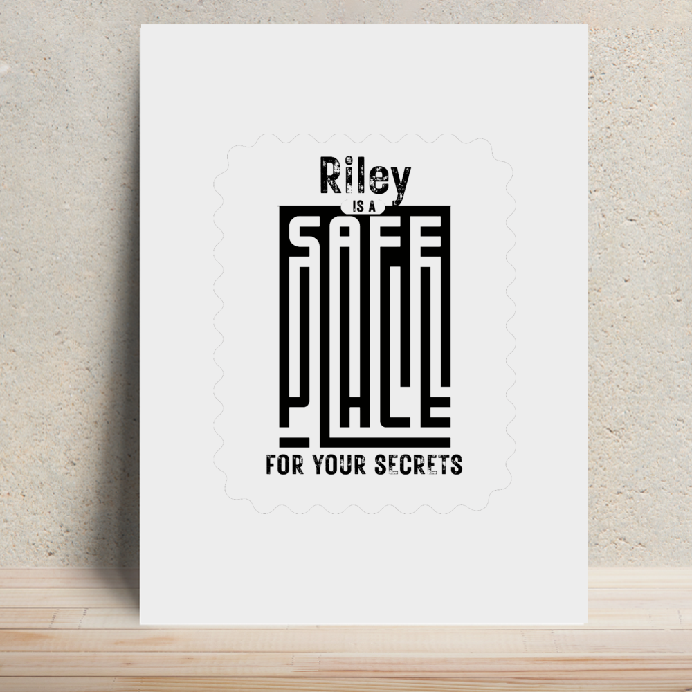 Metal Posters | 8x11.7 & 11.7x15.7 in | 1mm Thick Metal | Magnetic Mount, Waterproof, Glossy Finish | Unisex Home Decor | Personalized | Typography-focused | Trust | Friendship | Reassuring - front - White - mockup 1