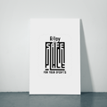 Metal Posters | 8x11.7 & 11.7x15.7 in | 1mm Thick Metal | Magnetic Mount, Waterproof, Glossy Finish | Unisex Home Decor | Personalized | Typography-focused | Trust | Friendship | Reassuring - front_2 - White - mockup 2