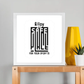 Framed Poster | Multiple Sizes | 300 GSM Art Paper | Laminated, Fade-Proof, 1-inch Frame | Unisex Home Decor | Personalized | DTG | Typography-focused | Trust | Friendship | Reassuring - front_12x12In - 12x12In - mockup 5