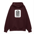 Oversized Hoodie | Unisex Relaxed Fit | 400 GSM Cotton Blend | DTG Printed | Drop Shoulder, Pre-Shrunk | Adults | Personalized | DTG | Typography-focused | Trust | Friendship | Reassuring - front - Maroon - mockup 1