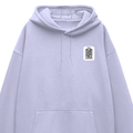 Oversized Hoodie | Unisex Relaxed Fit | 400 GSM Cotton Blend | DTG Printed | Drop Shoulder, Pre-Shrunk | Adults | Personalized | DTG | Typography-focused | Trust | Friendship | Reassuring - left pocket - Lavender - mockup 3