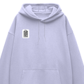 Oversized Hoodie | Unisex Relaxed Fit | 400 GSM Cotton Blend | DTG Printed | Drop Shoulder, Pre-Shrunk | Adults | Personalized | DTG | Typography-focused | Trust | Friendship | Reassuring - right pocket - Lavender - mockup 4