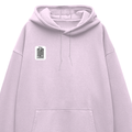 Oversized Hoodie | Unisex Relaxed Fit | 400 GSM Cotton Blend | DTG Printed | Drop Shoulder, Pre-Shrunk | Adults | Personalized | DTG | Typography-focused | Trust | Friendship | Reassuring - right pocket - Light Baby Pink - mockup 4