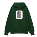 Oversized Hoodie | Relaxed Fit, Drop-Shoulder | 400 GSM Fabric | Warm, Durable | Unisex | Personalized | DTF | Typography-focused | Trust | Friendship | Reassuring - front - Bottle Green - mockup 1
