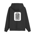 Oversized Hoodie | Relaxed Fit, Drop-Shoulder | 400 GSM Fabric | Warm, Durable | Unisex | Personalized | DTF | Typography-focused | Trust | Friendship | Reassuring - back - Black - mockup 2
