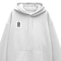 Oversized Hoodie | Relaxed Fit, Drop-Shoulder | 400 GSM Fabric | Warm, Durable | Unisex | Personalized | DTF | Typography-focused | Trust | Friendship | Reassuring - right pocket - White - mockup 4