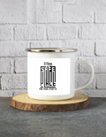 White Enamel Mugs | 11 Oz | Enamel Coated Stainless Steel | Dishwasher Safe, Shatterproof | Unisex | Personalized | Typography-focused | Trust | Friendship | Reassuring - front - mockup 1