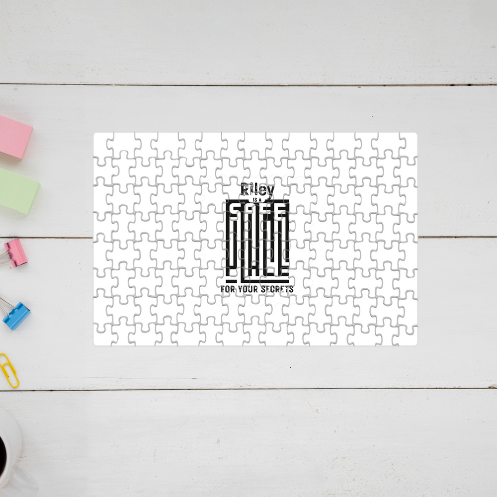 Jigsaw Puzzle | 120 Pieces A4 Size | Recycled Paper Semi-Gloss Finish | Engaging Entertainment Brain Booster | Unisex All Ages | Personalized | Typography-focused | Trust | Friendship | Reassuring - front - mockup 1