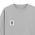 Oversized Standard T-Shirt | Unisex Relaxed Fit | 100% Super Combed Cotton DTG | Soft, Breathable & Durable | Adult | Personalized | DTG | Typography-focused | Trust | Friendship | Reassuring - left pocket - Grey Melange - mockup 3