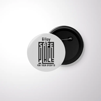 Pin Button Badge | Unisex | Glossy, Fade-Proof Print | Pin Attached, Rust-Free | Adults | Personalized | Typography-focused | Trust | Friendship | Reassuring