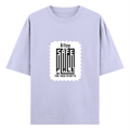 Oversized Standard T-Shirt | Unisex Oversized Fit | 180 GSM 100% Super Combed Cotton | DTF Print | Soft & Durable | Personalized | DTF | Typography-focused | Trust | Friendship | Reassuring - front - Lavender - mockup 1