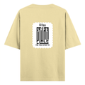 Oversized Standard T-Shirt | Unisex Oversized Fit | 180 GSM 100% Super Combed Cotton | DTF Print | Soft & Durable | Personalized | DTF | Typography-focused | Trust | Friendship | Reassuring - back - Beige - mockup 2