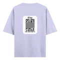 Oversized Standard T-Shirt | Unisex Oversized Fit | 180 GSM 100% Super Combed Cotton | DTF Print | Soft & Durable | Personalized | DTF | Typography-focused | Trust | Friendship | Reassuring - back - Lavender - mockup 2