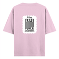 Oversized Standard T-Shirt | Unisex Oversized Fit | 180 GSM 100% Super Combed Cotton | DTF Print | Soft & Durable | Personalized | DTF | Typography-focused | Trust | Friendship | Reassuring - back - Light Baby Pink - mockup 2