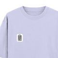 Oversized Standard T-Shirt | Unisex Oversized Fit | 180 GSM 100% Super Combed Cotton | DTF Print | Soft & Durable | Personalized | DTF | Typography-focused | Trust | Friendship | Reassuring - left pocket - Lavender - mockup 3