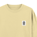 Oversized Standard T-Shirt | Unisex Oversized Fit | 180 GSM 100% Super Combed Cotton | DTF Print | Soft & Durable | Personalized | DTF | Typography-focused | Trust | Friendship | Reassuring - right pocket - Beige - mockup 4