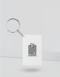 Keychain | Rectangle, Square, Slim Options | Acrylic UV Printed | Fade-Proof, Glossy Finish | Unisex | Personalized | Typography-focused | Trust | Friendship | Reassuring - front_Rectangle - Rectangle - White - mockup 3