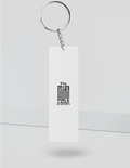 Keychain | Rectangle, Square, Slim Options | Acrylic UV Printed | Fade-Proof, Glossy Finish | Unisex | Personalized | Typography-focused | Trust | Friendship | Reassuring - front_Slim - Slim - White - mockup 5