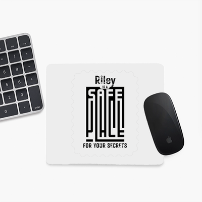 Mouse Pad | Unisex Adults | Sublimation Print | 3mm Thick, Skid-Proof, Fade-Proof | Personalized | Typography-focused | Trust | Friendship | Reassuring - front - Square - White - mockup 1
