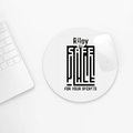 Mouse Pad | Unisex Adults | Sublimation Print | 3mm Thick, Skid-Proof, Fade-Proof | Personalized | Typography-focused | Trust | Friendship | Reassuring - front_2 - Circle - White - mockup 2