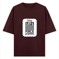 Oversized Classic T-Shirt | Unisex Oversized Fit | 100% Super-Combed Cotton | Pre-Shrunk & Ribbed Neck | Adults | Personalized | DTG | Typography-focused | Trust | Friendship | Reassuring - front - Maroon - mockup 1