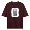 Oversized Classic T-Shirt | Unisex Oversized Fit | 100% Super-Combed Cotton | Pre-Shrunk & Ribbed Neck | Adults | Personalized | DTG | Typography-focused | Trust | Friendship | Reassuring - back - Maroon - mockup 2