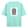 Oversized Classic T-Shirt | Unisex Oversized Fit | 100% Super-Combed Cotton | Pre-Shrunk & Ribbed Neck | Adults | Personalized | DTG | Typography-focused | Trust | Friendship | Reassuring - back - Mint - mockup 2