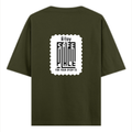 Oversized Classic T-Shirt | Unisex Oversized Fit | 100% Super-Combed Cotton | Pre-Shrunk & Ribbed Neck | Adults | Personalized | DTG | Typography-focused | Trust | Friendship | Reassuring - back - Olive Green - mockup 2