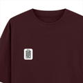 Oversized Classic T-Shirt | Unisex Oversized Fit | 100% Super-Combed Cotton | Pre-Shrunk & Ribbed Neck | Adults | Personalized | DTG | Typography-focused | Trust | Friendship | Reassuring - left pocket - Maroon - mockup 3