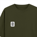 Oversized Classic T-Shirt | Unisex Oversized Fit | 100% Super-Combed Cotton | Pre-Shrunk & Ribbed Neck | Adults | Personalized | DTG | Typography-focused | Trust | Friendship | Reassuring - left pocket - Olive Green - mockup 3