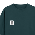 Oversized Classic T-Shirt | Unisex Oversized Fit | 100% Super-Combed Cotton | Pre-Shrunk & Ribbed Neck | Adults | Personalized | DTG | Typography-focused | Trust | Friendship | Reassuring - left pocket - Petrol Blue - mockup 3