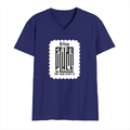 Male V Neck T-Shirt | Regular Fit | 180 GSM Bio-Washed Cotton | DTF Print | Double Stitched, Pre-Shrunk | Men | Personalized | DTF | Typography-focused | Trust | Friendship | Reassuring - front - Royal Blue - mockup 1