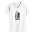 Male V Neck T-Shirt | Regular Fit | 180 GSM Bio-Washed Cotton | DTF Print | Double Stitched, Pre-Shrunk | Men | Personalized | DTF | Typography-focused | Trust | Friendship | Reassuring - front - White - mockup 1