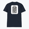 Male V Neck T-Shirt | Regular Fit | 180 GSM Bio-Washed Cotton | DTF Print | Double Stitched, Pre-Shrunk | Men | Personalized | DTF | Typography-focused | Trust | Friendship | Reassuring - back - Navy Blue - mockup 2