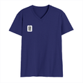 Male V Neck T-Shirt | Regular Fit | 180 GSM Bio-Washed Cotton | DTF Print | Double Stitched, Pre-Shrunk | Men | Personalized | DTF | Typography-focused | Trust | Friendship | Reassuring - right pocket - Royal Blue - mockup 4