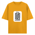 Oversized Classic T-Shirt | Unisex Fit | 100% Super-Combed Cotton | Pre-Shrunk, Double-Stitched | Adults | Personalized | DTF | Typography-focused | Trust | Friendship | Reassuring - front - Golden Yellow - mockup 1